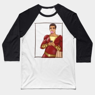 Shazam! Superhero from DC comics in anime style Baseball T-Shirt